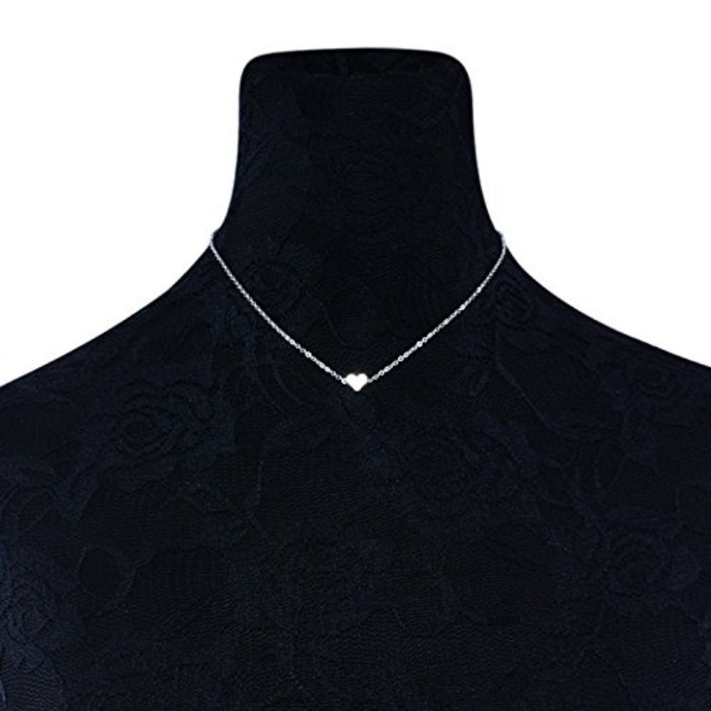 Dainty Heart Necklace (Silver) - Picture 3 of 5